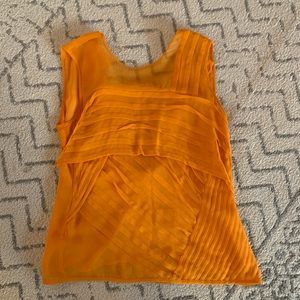 Nanette Lenore size 2 orange silk top GUC
